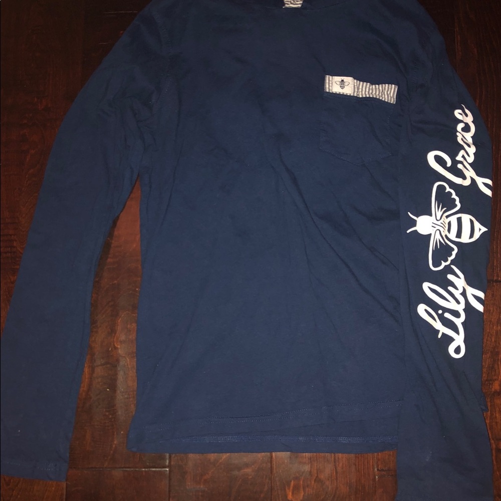 lily grace hooded long sleeve tee